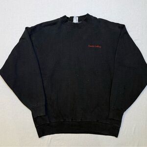 Vintage Hoosier Lottery Heavyweight Crewneck Sweatshirt Pullover Black Mens XL